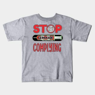 MANDATE - STOP COMPLYING - EVIDENCE OF GENOCIDE - PANDEMICTIMELINE Kids T-Shirt